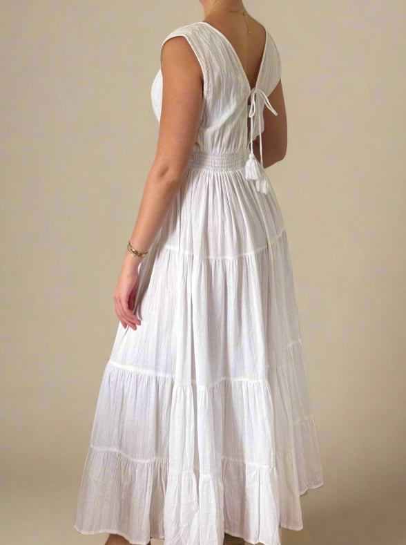 Bianca Sleeveless V-Neck Maxi