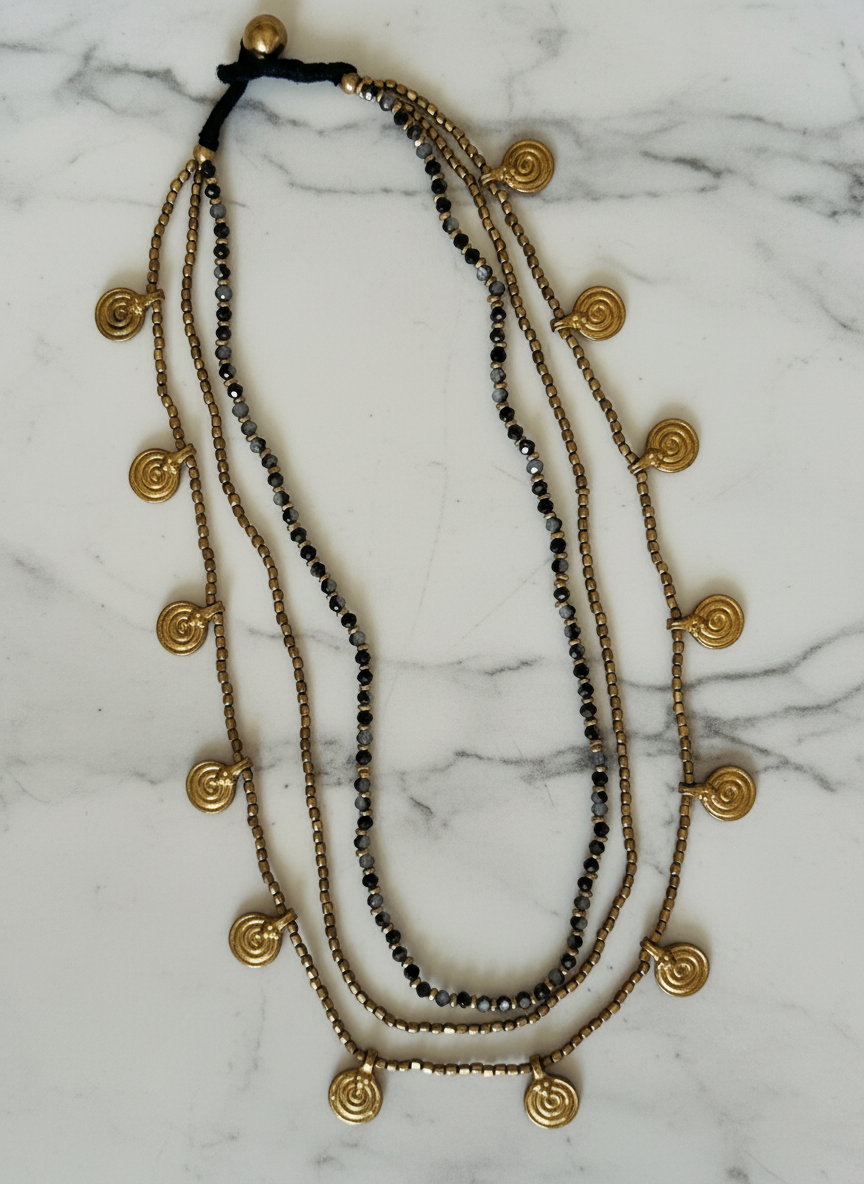 Layered Medallion Necklace (3 Colors)