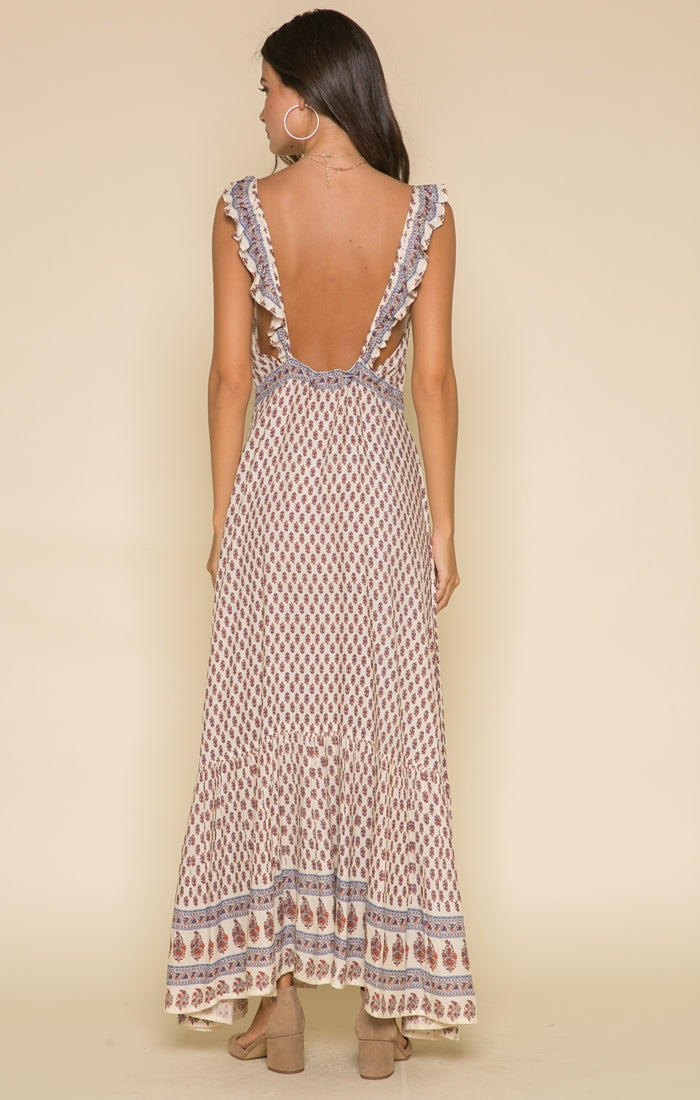 Avah Ruffle Strap Maxi