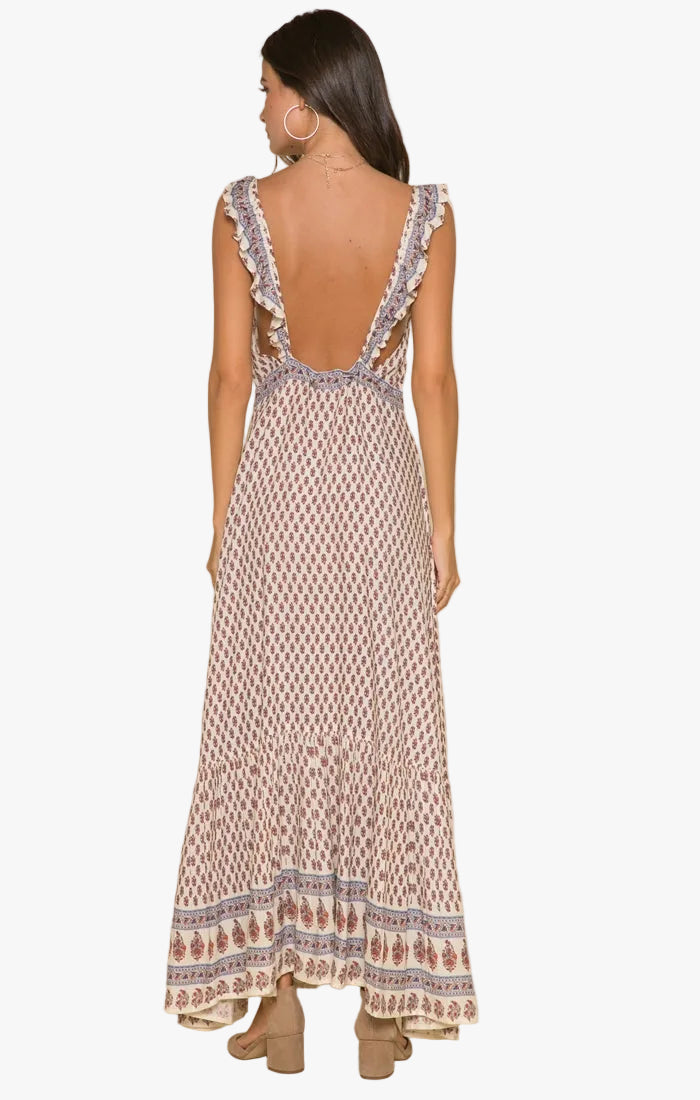 Avah Ruffle Strap Maxi