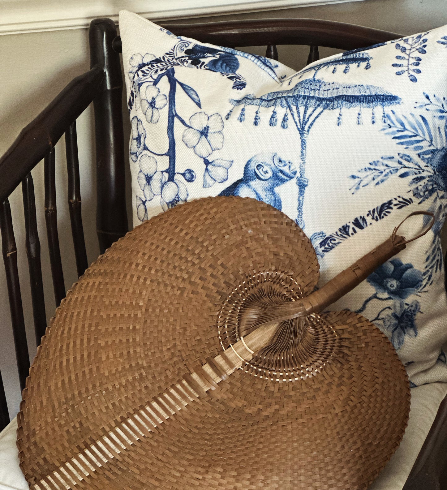 Kai Straw Handwoven Fan