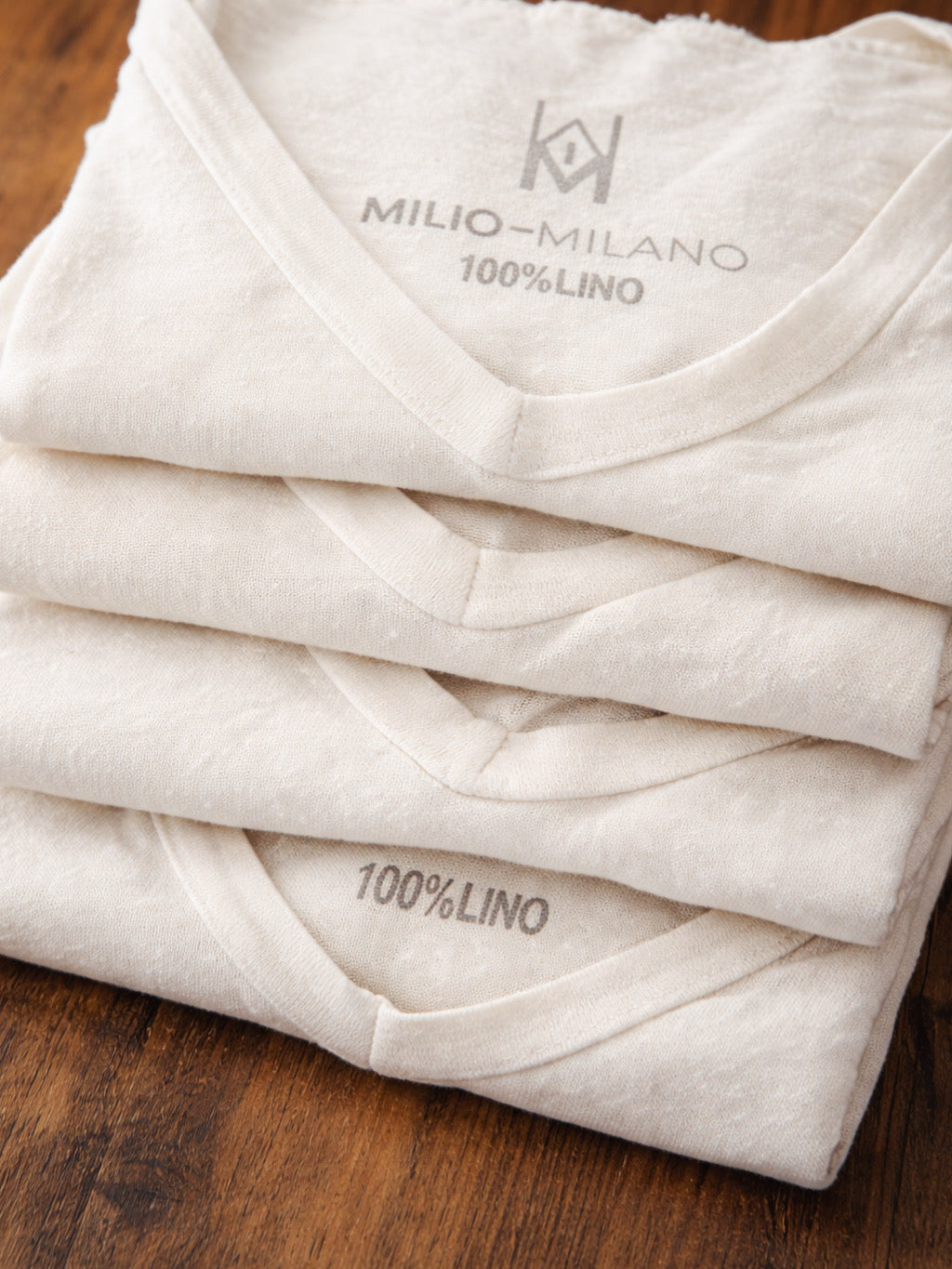 Linen V-Neck Short Sleeve T-Shirt