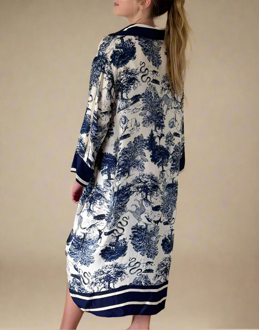 Toile de Jouy Midi Dress