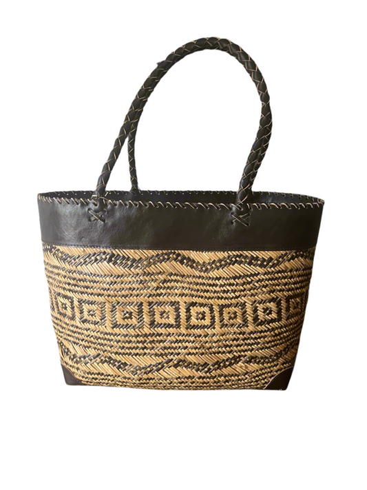 Tribal Rattan Tote