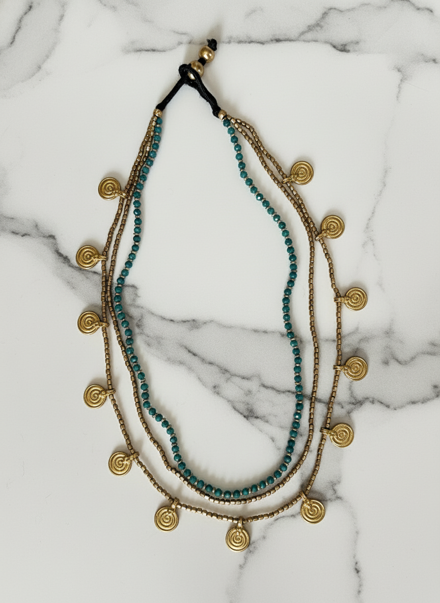 Layered Medallion Necklace (3 Colors)