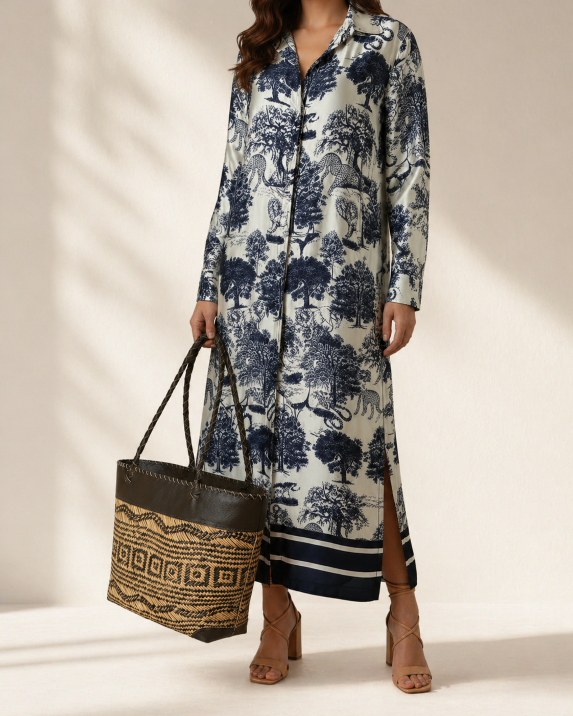 Tribal Rattan Tote