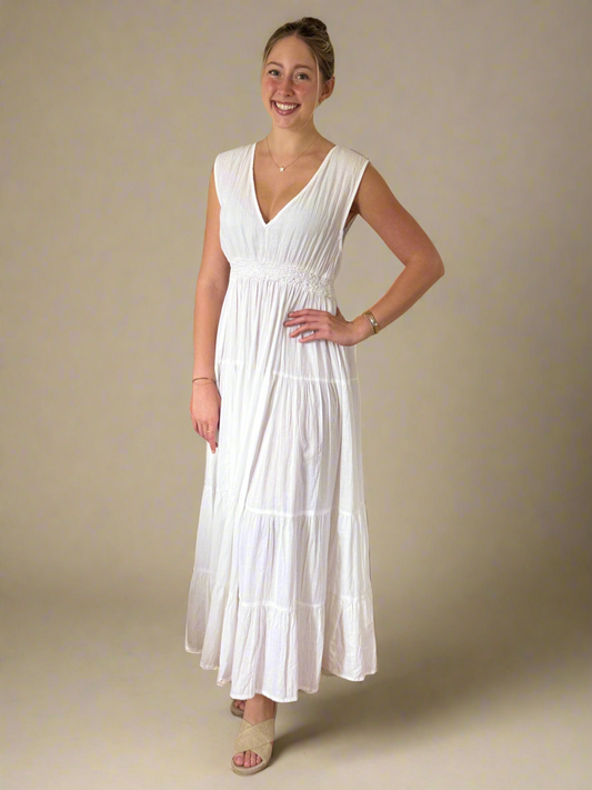 Bianca Sleeveless V-Neck Maxi