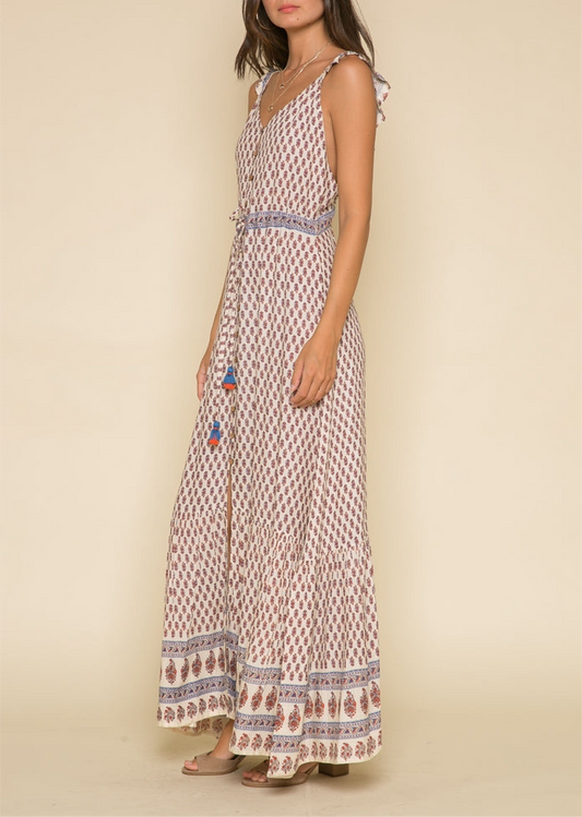 Avah Ruffle Strap Maxi
