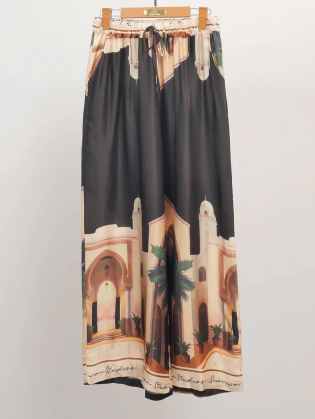 Mediterranean Oasis Palazzo Pants