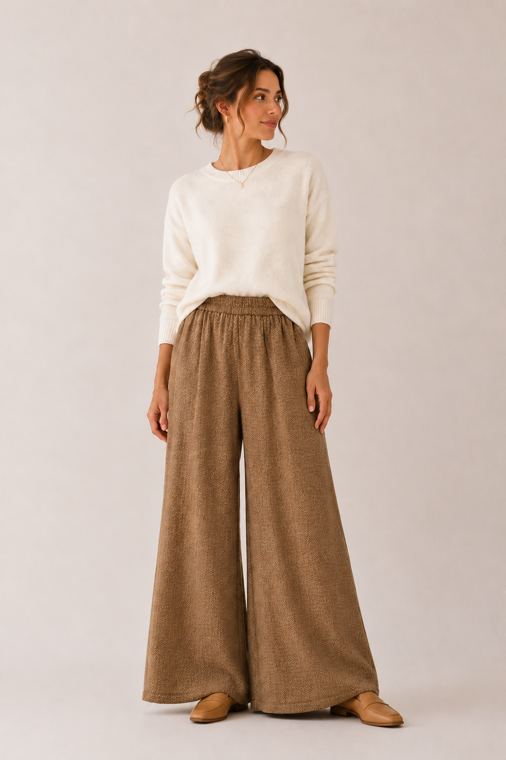 Herringbone Palazzo Pants