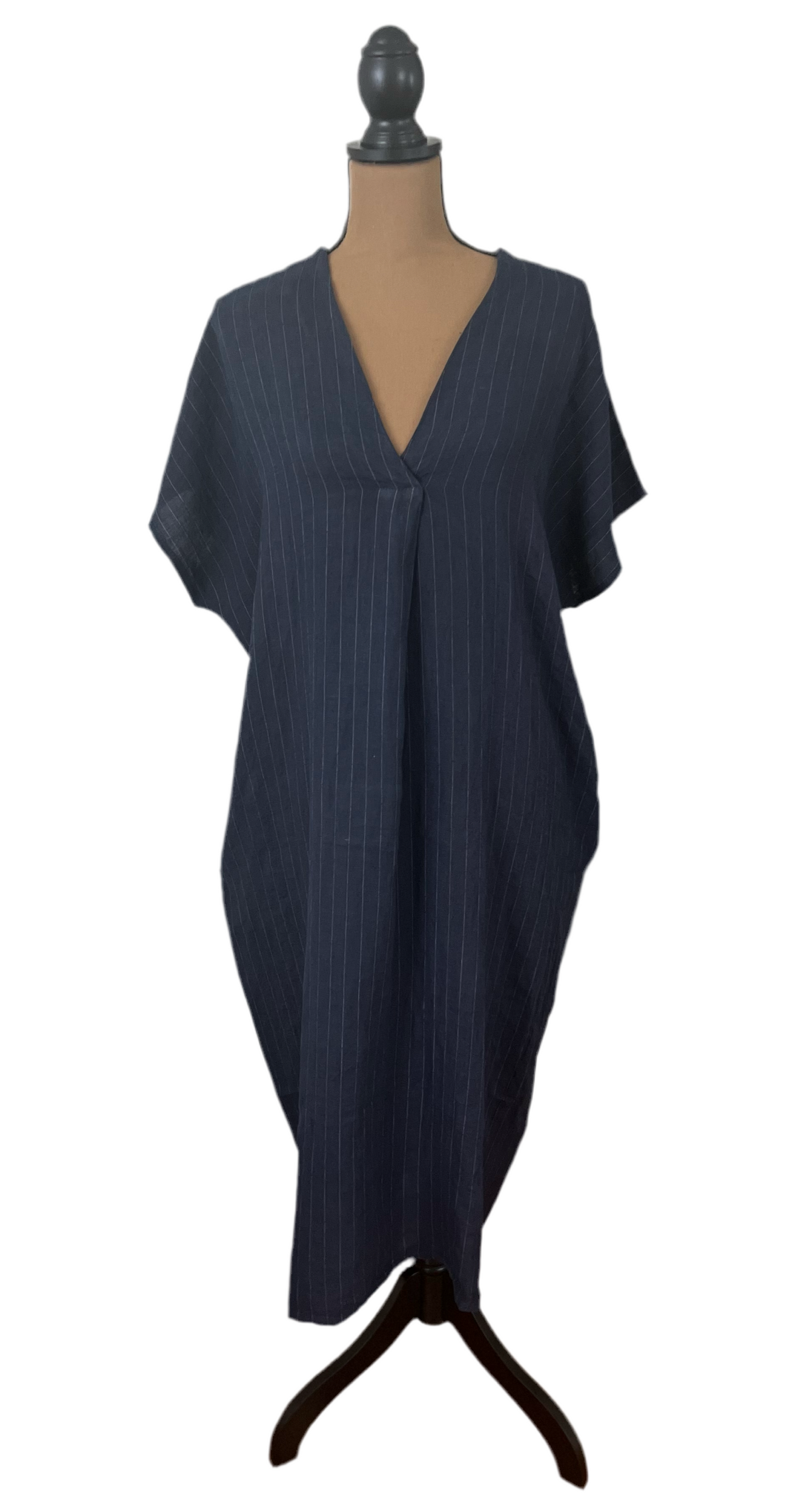 Linen Pinstripe Kaftan