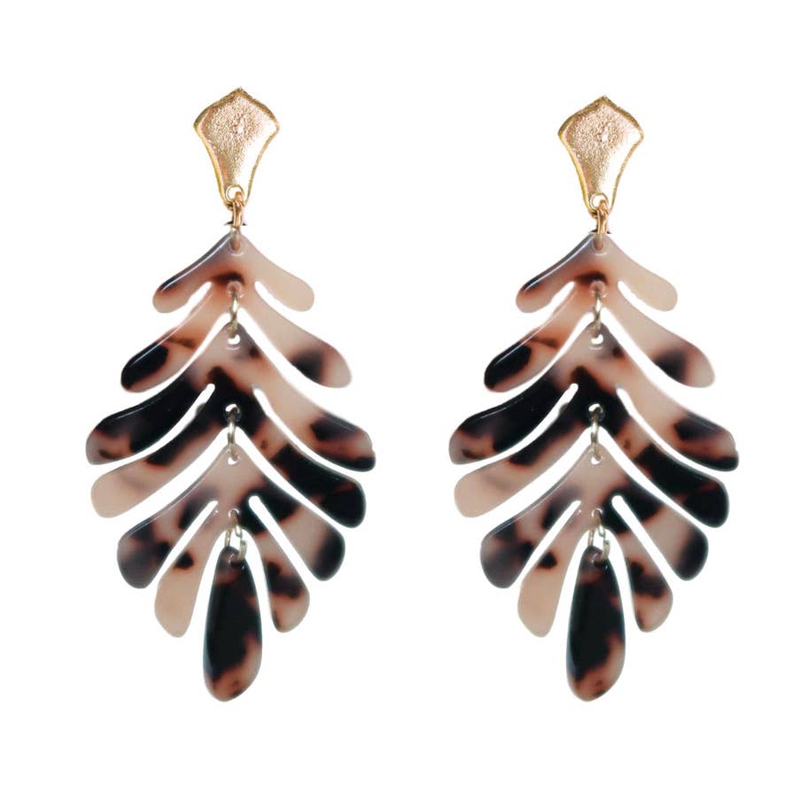 Petite Palm Drop Earrings (4 colors)