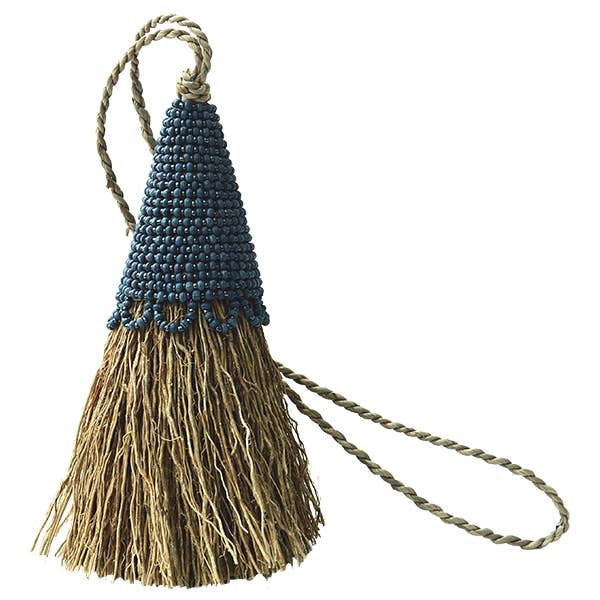 Vetiver Tassel | Beaded Indigo