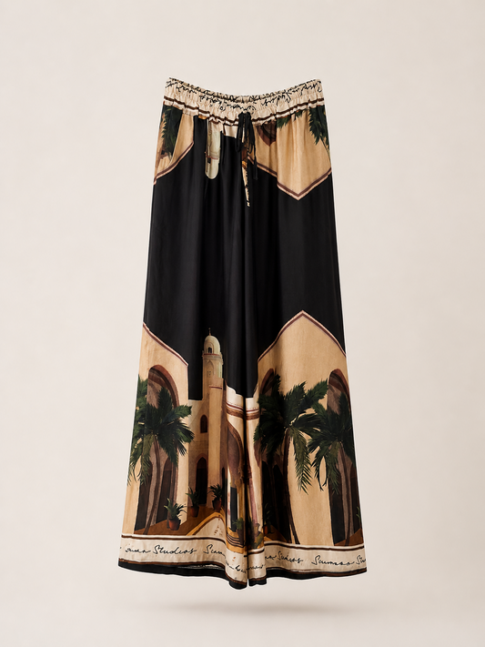 Mediterranean Oasis Palazzo Pants