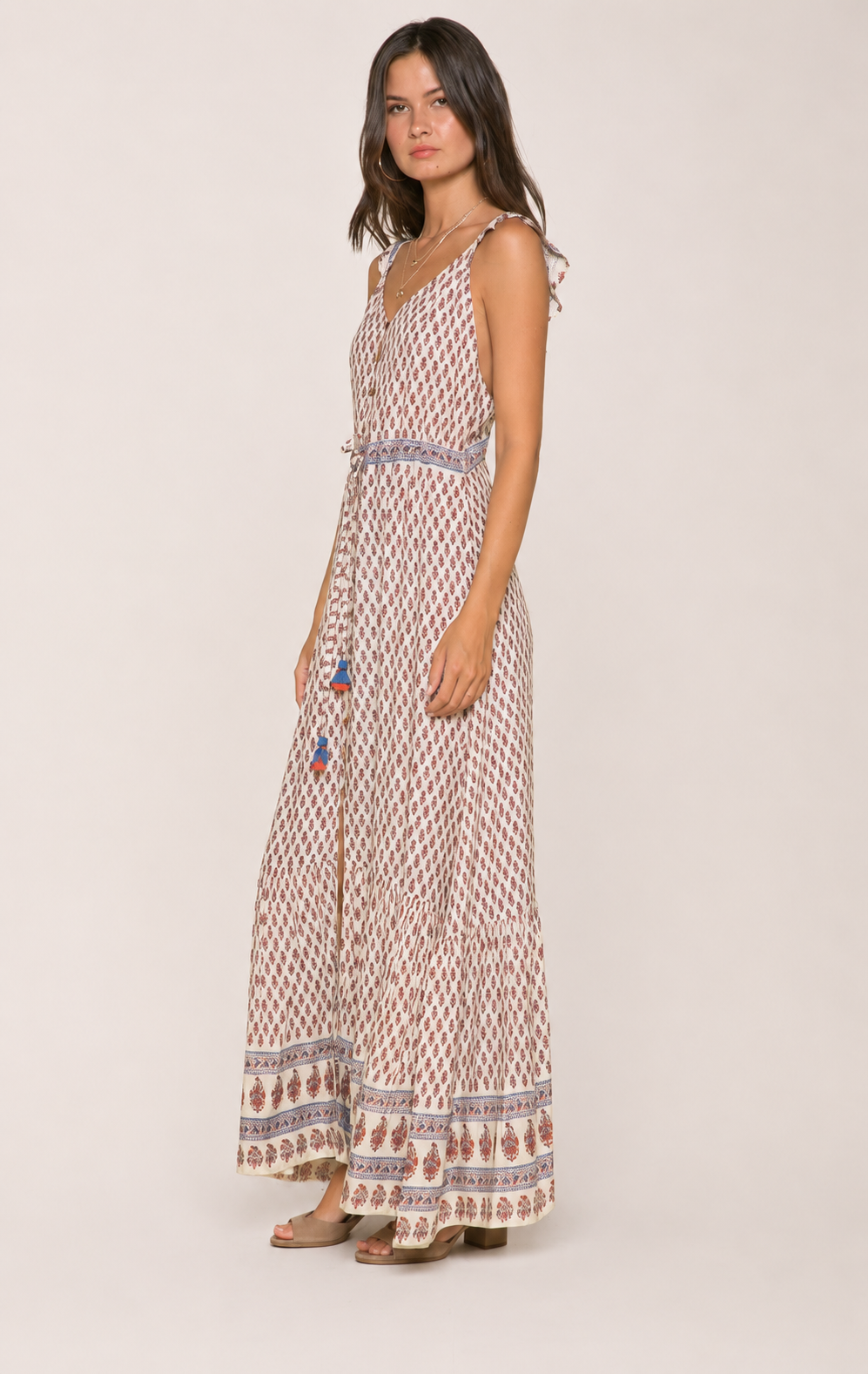 Avah Ruffle Strap Maxi