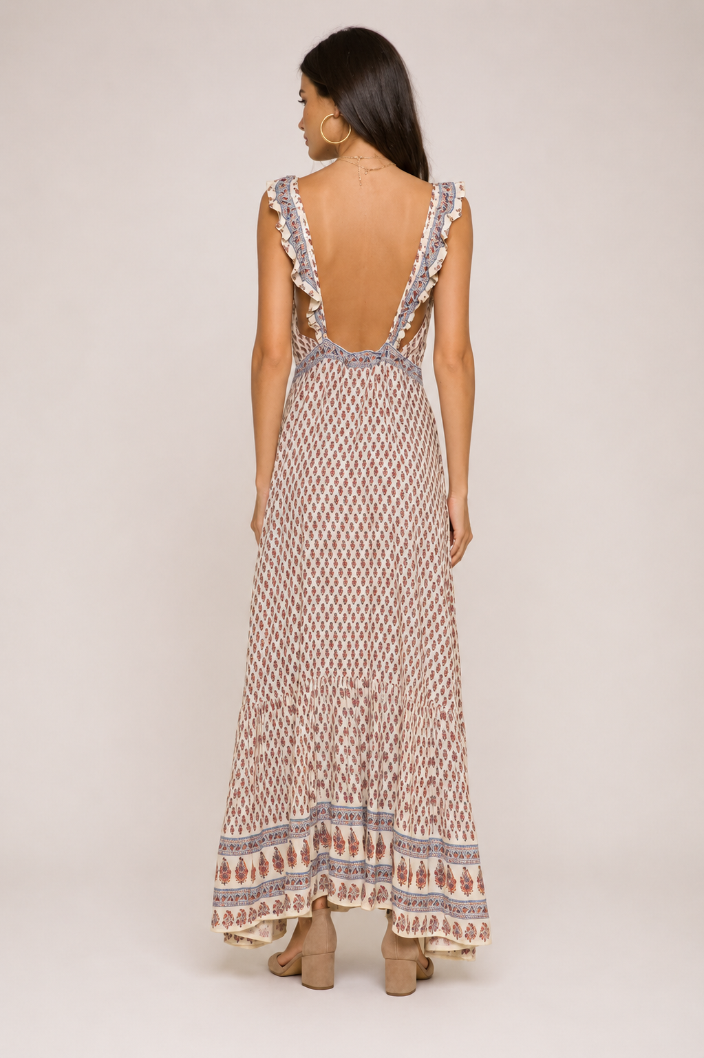 Avah Ruffle Strap Maxi